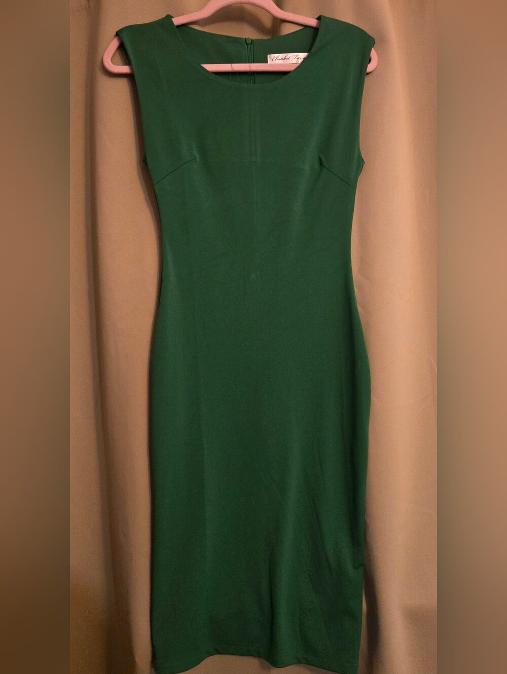 Sleeveless midi sheath / bodycon pencil dress